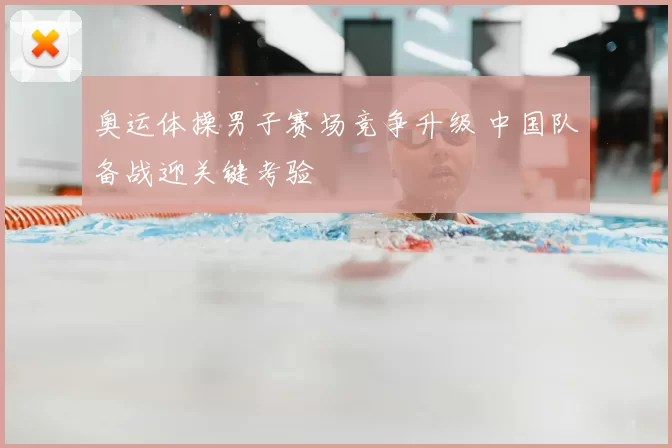 奥运体操男子赛场竞争升级 中国队备战迎关键考验